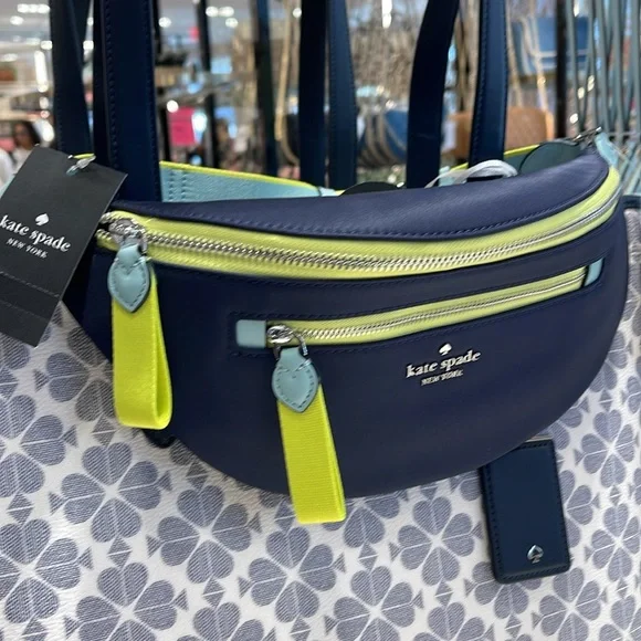 Kate Spade Chelsea Colorblock Belt Waist Bag Fanny PackBlazer Blue MultiNWT